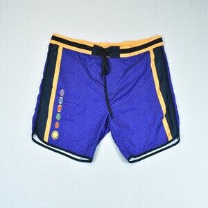 Marvel Avengers Thanos Board Shorts Infinity Stones Swim Trunks Purple 2XL